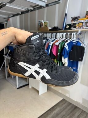 ASICS Matflex 7 Men's Wrestling Boxing Shoes Size 10 MMA Black